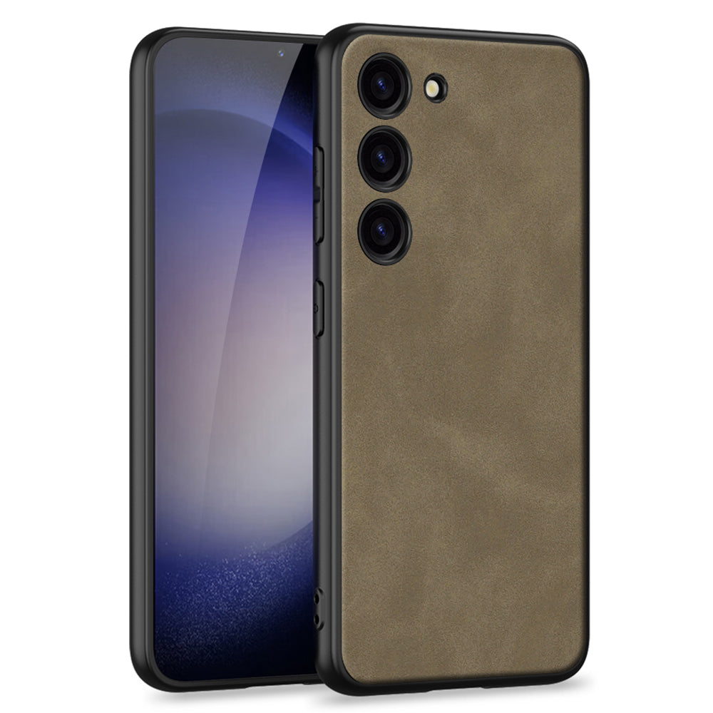 GKK For Samsung Galaxy S23 Matte Phone Case Leather Coated TPU Frame PC Back Cover GKK For Samsung Galaxy S23 Matte Phone Case Leather Coated TPU Frame PC Back Cover